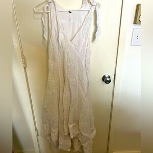 White free people maxi dress, size xs